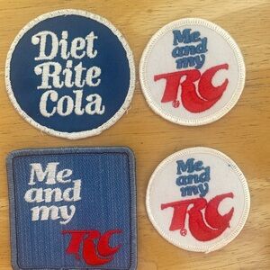 Four Vintage 1970s RC Cola Patches Never Used